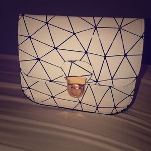 Black and White Triangle Asymmetrical purse